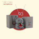 Rose Beary With Double Heart Necklace - Image 15
