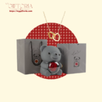 Rose Beary With Double Heart Necklace - Image 13
