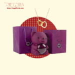 Rose Beary With Double Heart Necklace - Image 2