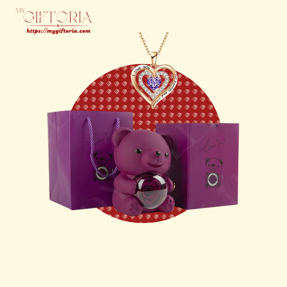 3 Premium Rose Beary With Special Necklace - Image 8